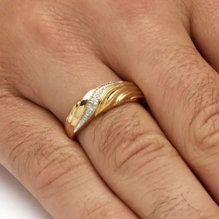 Bague de fiançailles élégante en argent sterling 925 avec zirconium blanc pour homme et femme occasions spéciales comme Saint-Valentin engagement mariage