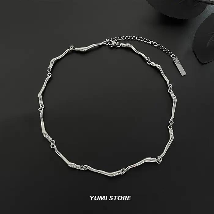 Collier irrégulier Hip Hop pour hommes et femmes, Punk, en acier titane, ne se décolore pas, chaîne