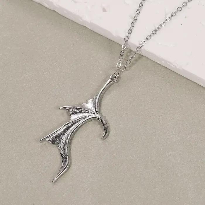 Collier de Couple ailes du diable, gothique, chauve-souris, amour, collier d'épissure, rétro Punk Hi