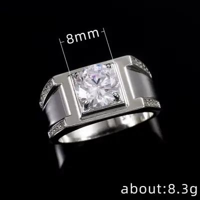Bague de luxe en argent Sterling 925 pour hommes