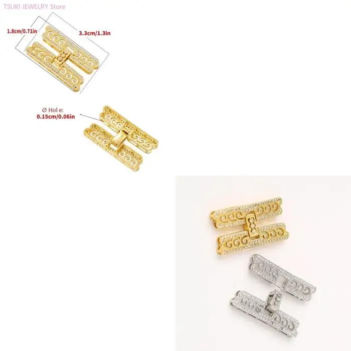 Fermoir en forme de H orné de zircone pour bijoux élégants et personnalisés occasions spéciales et quotidienne