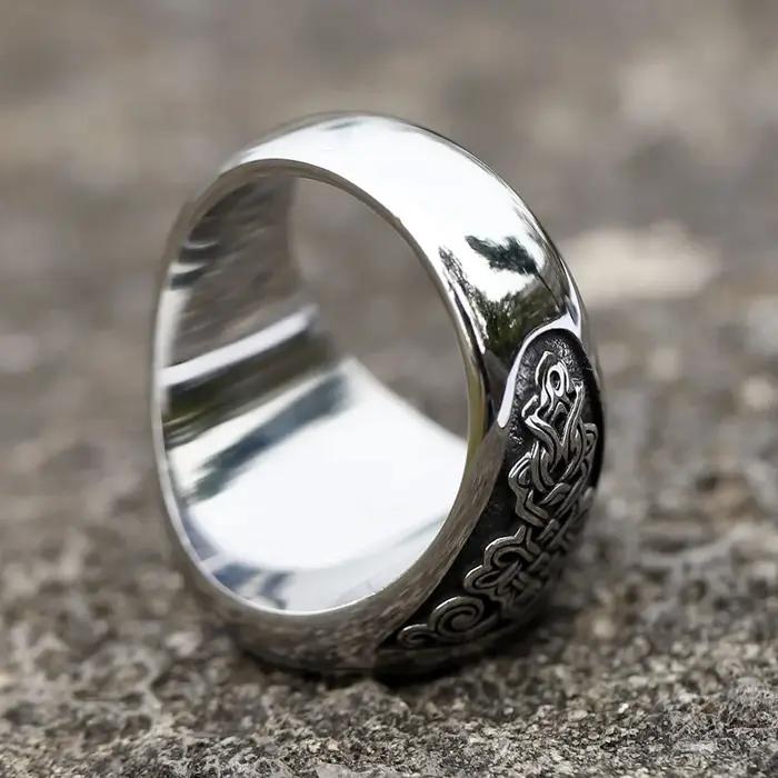 Bague en acier inoxydable 316L pour hommes, design spécial, chevalier, chic et fantaisie, bijoux d'Halloween, alliance de mariage, occassionnelle et élégante