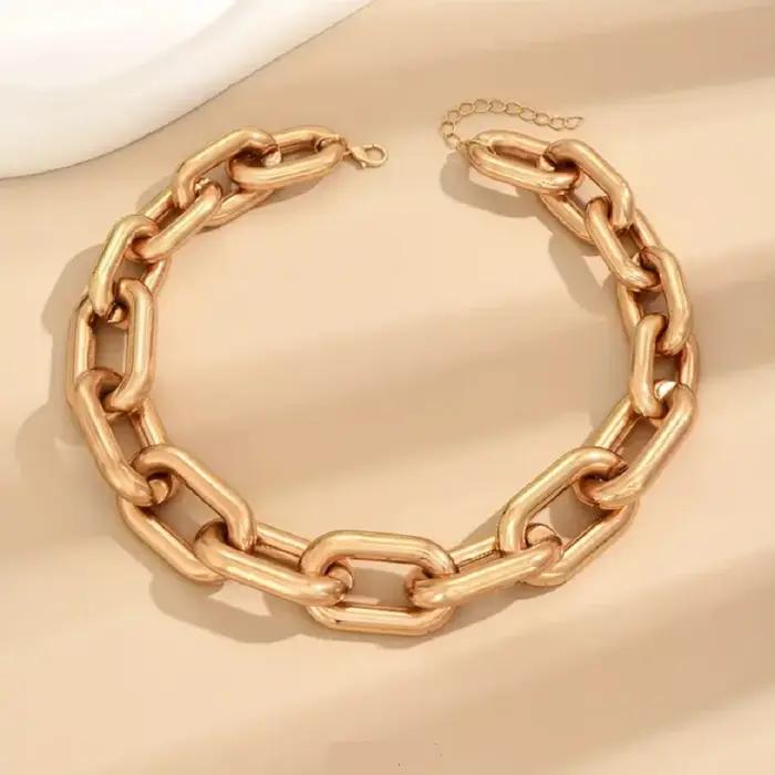 Chaîne épaisse steampunk géométrique unisexe en acrylique avec suivi de période pour hommes et femmes occasions spéciales