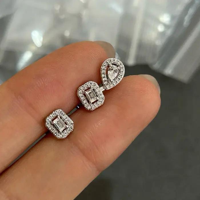 Boucles d'oreilles carrées de la marque populaire AB Face Jewelry