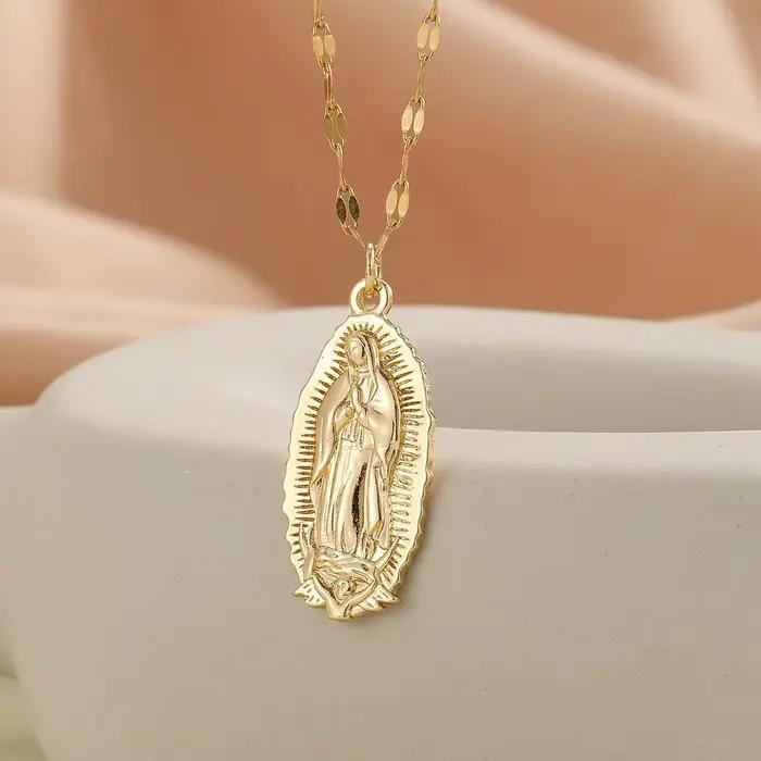 Nouveau Design plaqué or personnalisé du moyen-orient, collier Madonna à la mode, de luxe léger, pol