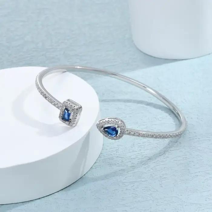 Bracelet manchette en zircon cubique