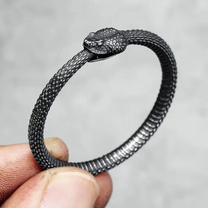 Ouroboros – pendentif serpent pour hommes, collier Simple, chaîne Python en acier inoxydable 316L, Punk Rock, fête pour ami, bijoux masculins, meilleur cadeau