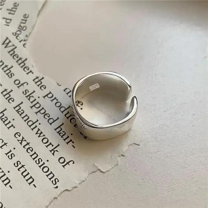 Bague unisexe vintage en argent sterling 925 pour femmes et hommes, alliance de mariage, bijou fin, cadeau de fête de noël