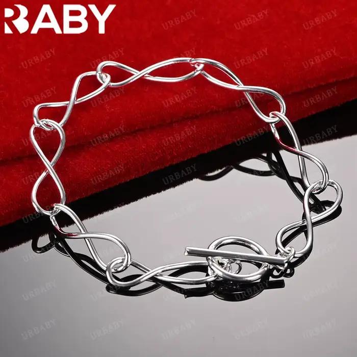 URBABY – Bracelet Design en argent Sterling 925 pour femmes et hommes, bijoux à la mode, breloque Gr