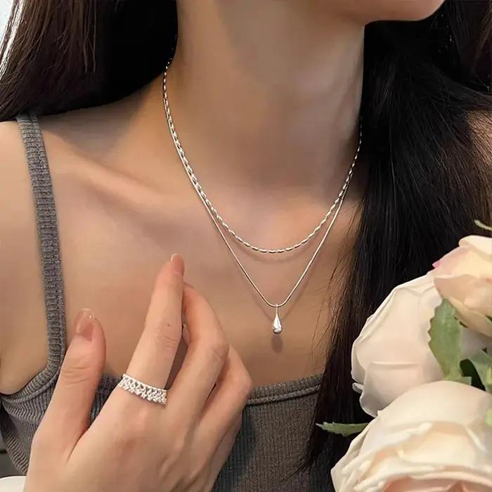 Collier Double en argent Sterling 925