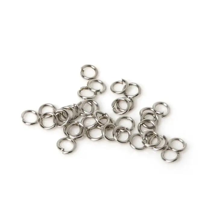 Bagues de saut ouvertes et fendues en or Rhodium Antique