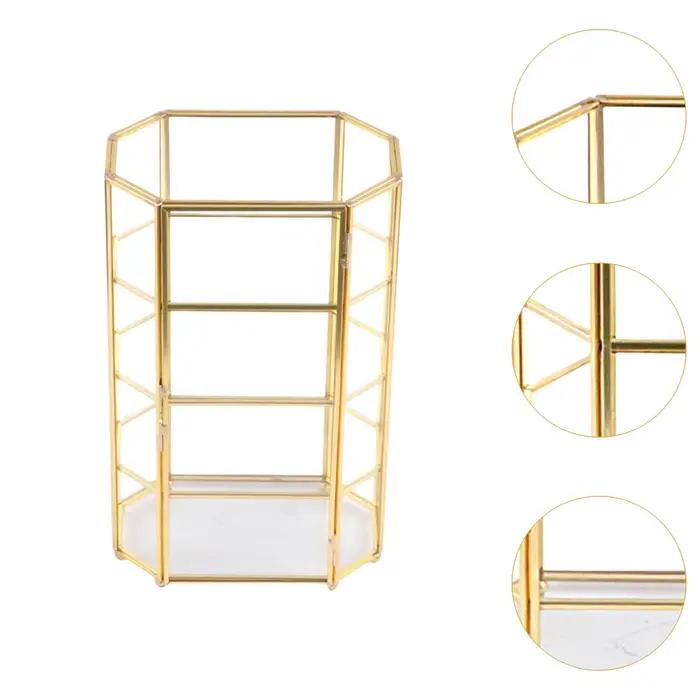 Boîte à bijoux en verre transparente multifonctionnelle pour rangement et décoration de bureau et maison occasions spéciales et quotidiennes