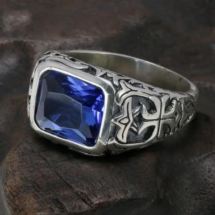 Bagues en argent Sterling 925 pur pour hommes