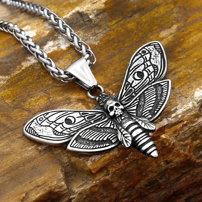 Collier avec pendentif tête de mort pour hommes