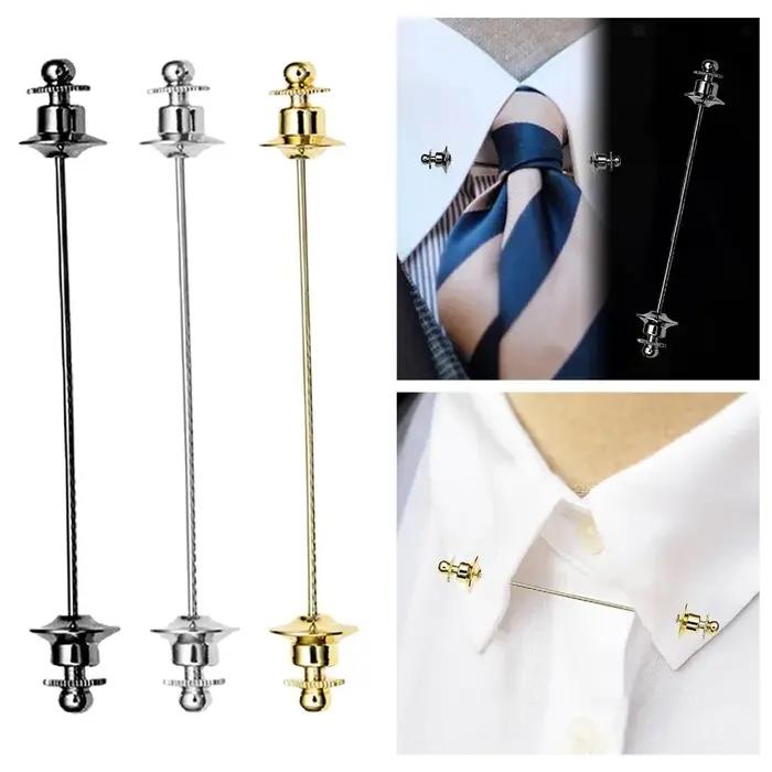Mode hommes chemise col barre broche cadeau accessoires formel cravate