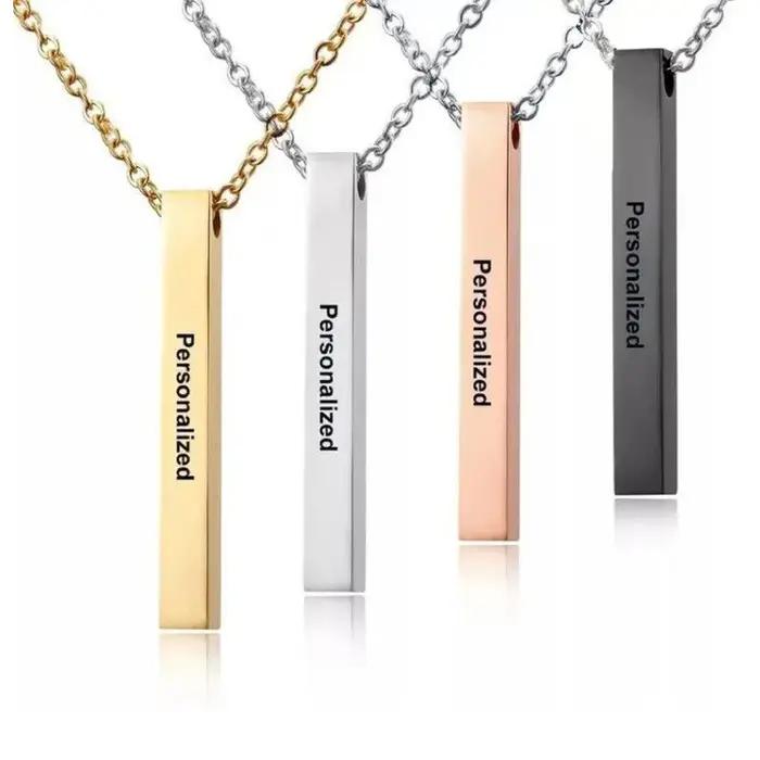 Collier à barre verticale personnalisée