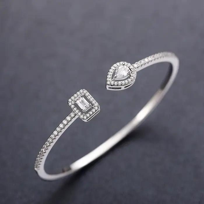 Bracelet manchette en zircon cubique