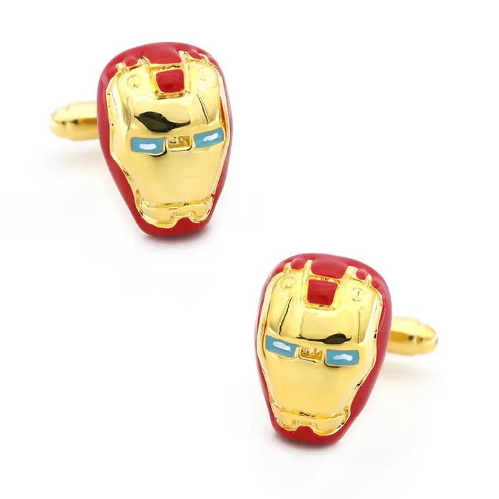 Boutons de manchette étoile de film pour hommes en verre plaqué rhodium ou titane visage style classique élégant à offrir pour homme occasions spéciales