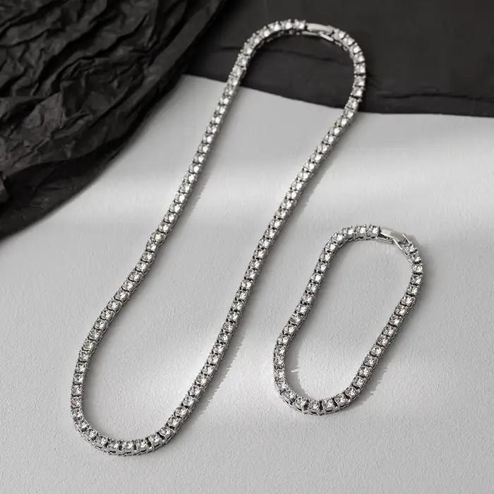 Bracelet Collier Yuzz Strass Elégant Hommes Femmes Accessoires Mode Punk Soirées Concerts Occasions Spéciales