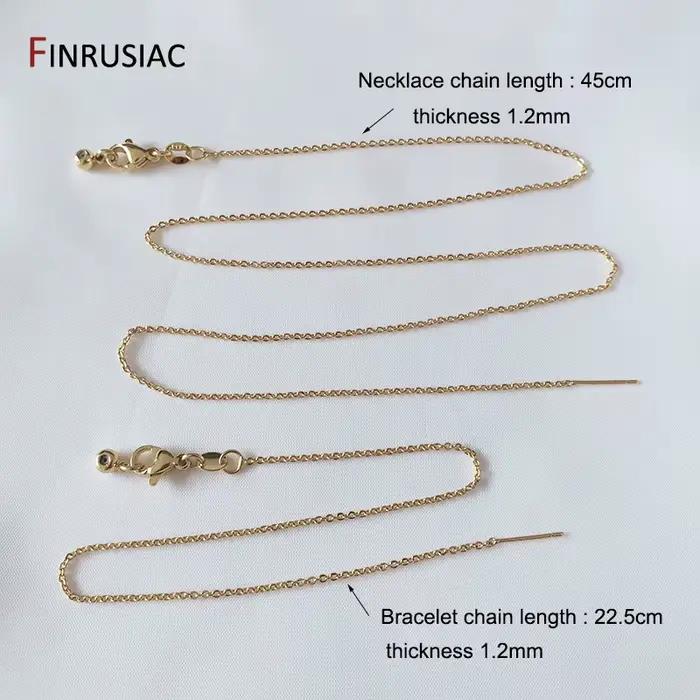 Collier/Bracelet réglable plaqué or véritable de haute qualité, chaîne fine, vente en gros, résultats de chaîne pour la fabrication de bijoux à faire soi-même