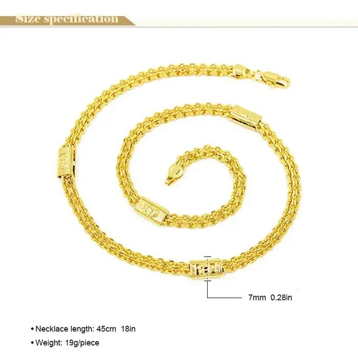 Collier plaqué or 18 carats pour hommes et femmes