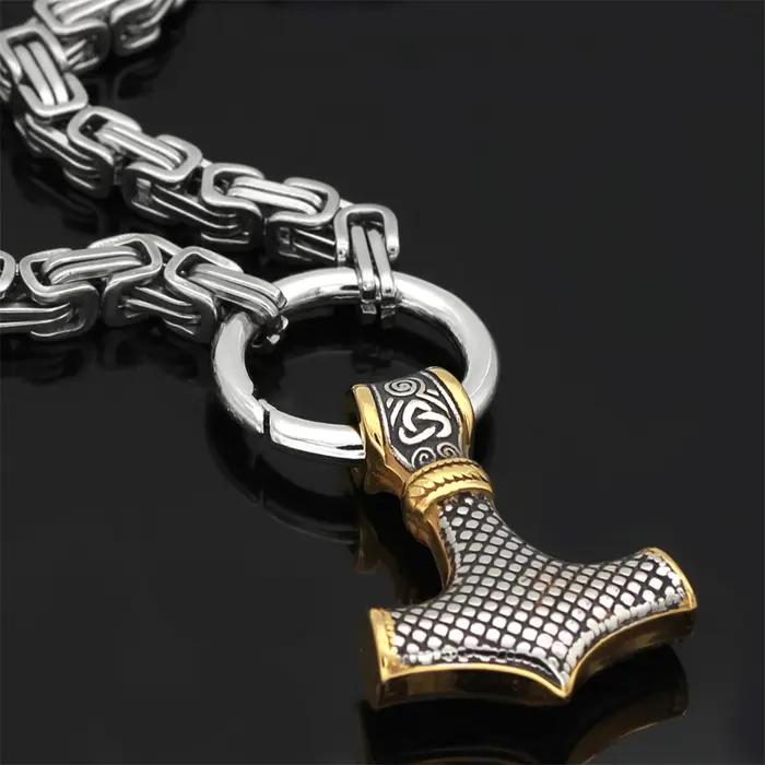 Collier loup celtique nordique pour hommes