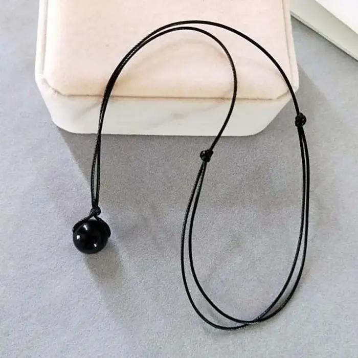 Collier d'agate en pierre naturelle pour hommes et femmes, ornements de moto, tour de cou en ULen cu