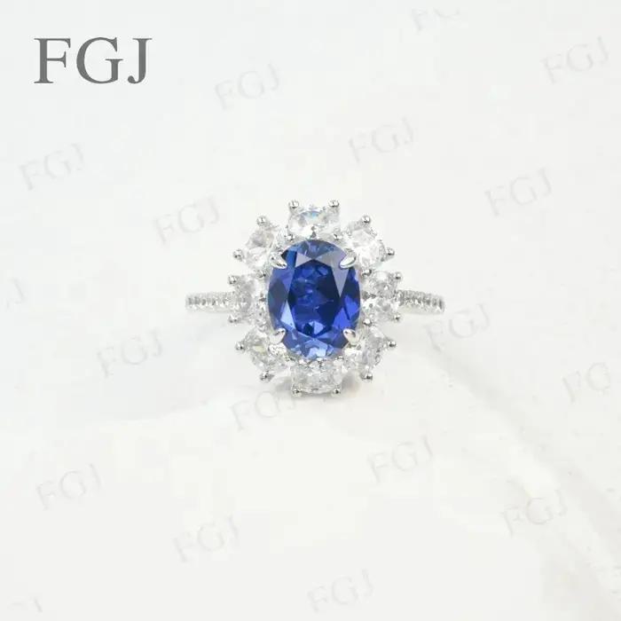 Bague en argent sterling 925 avec rubis de laboratoire