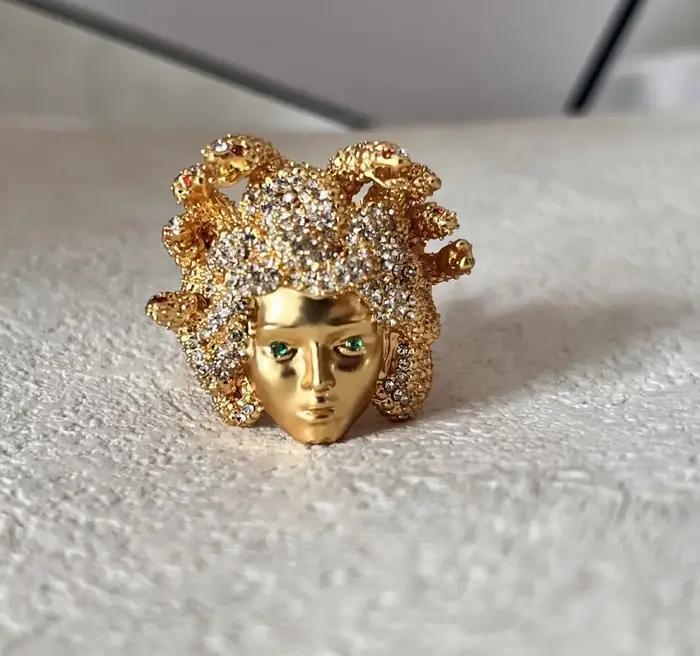 Nouvelle bague ajustable Medusa 2026, tendance, style punk gothique, bijou fantaisie pour homme et f