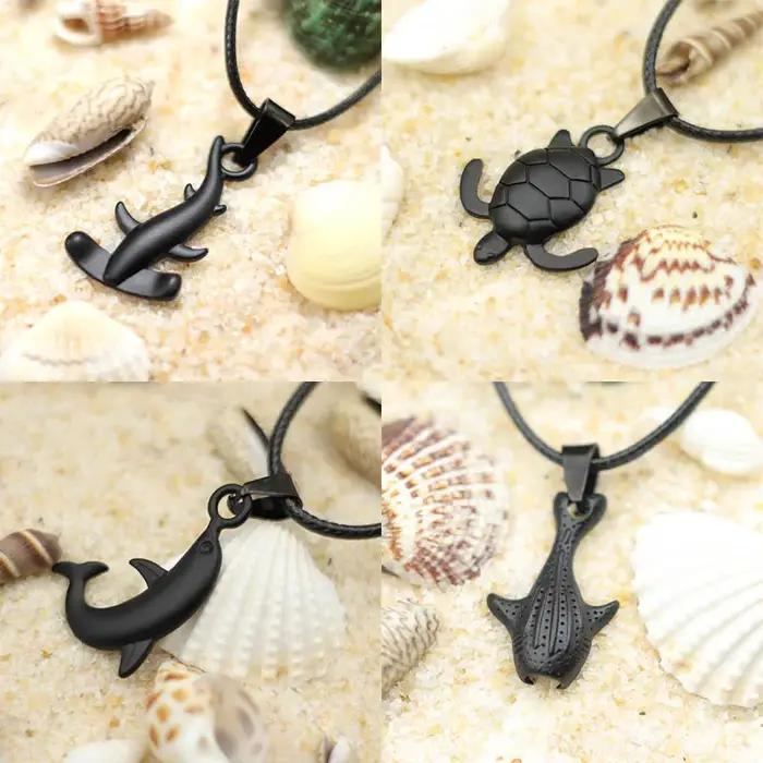 Collier élégant en forme de baleine de requin Manta pour hommes