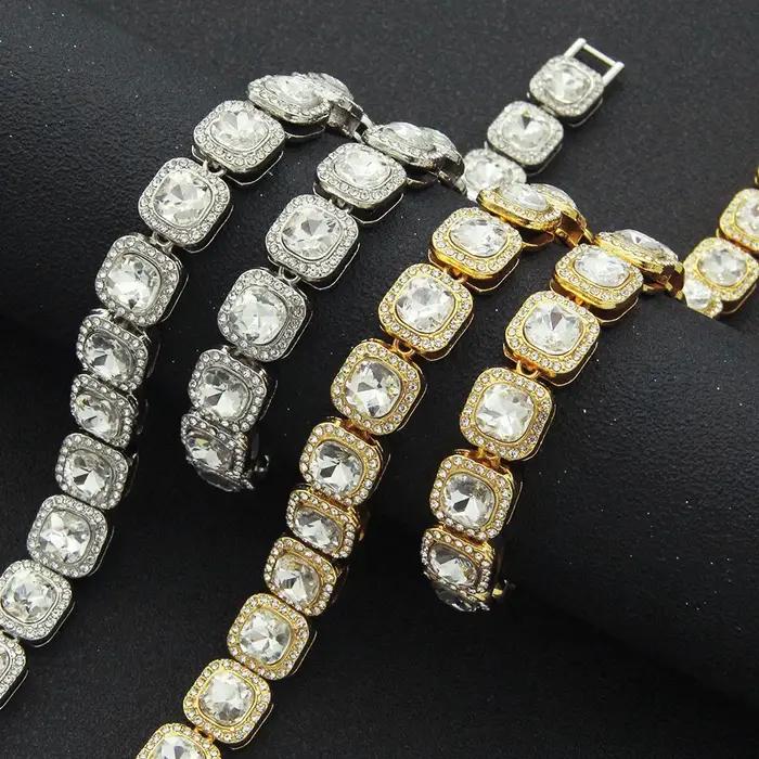 Collier Chaîne de Tennis HNSP en Zircone Cubique Style Rock Pour Hommes et Femmes Occasions Spéciales