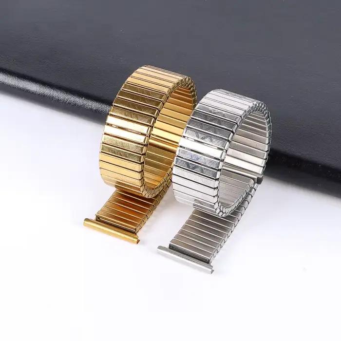 Bracelet de montre élastique en métal en acier inoxydable, réglable, 12mm, 14mm, 16mm, 18mm, 20mm, pour hommes et femmes, Bracelet de remplacement universel