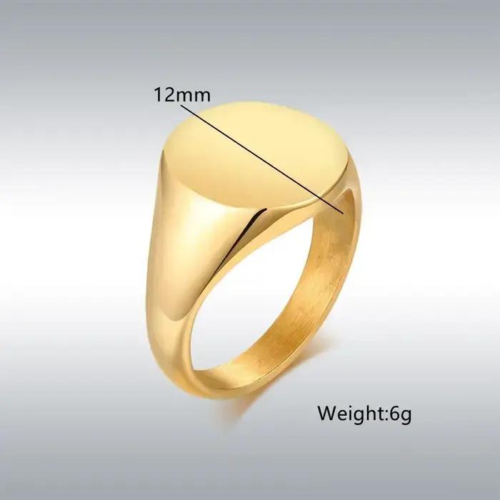 Bague signet robuste, classique