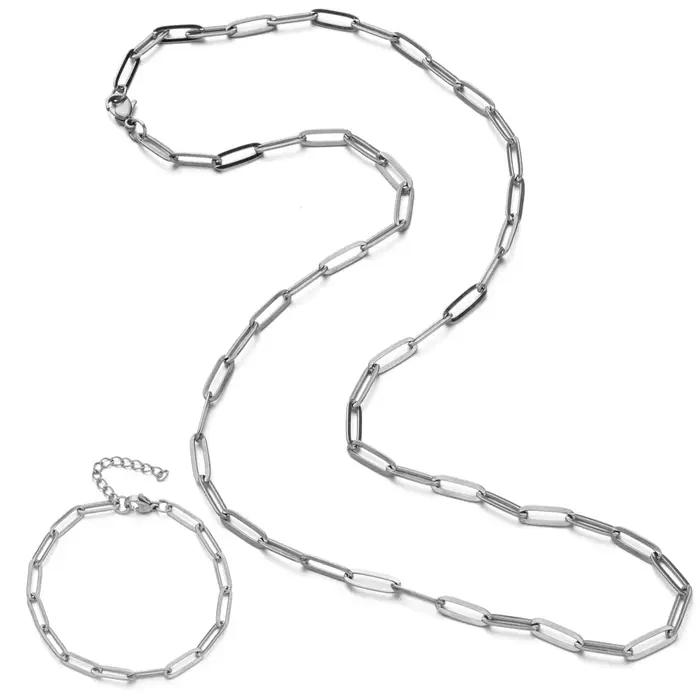ZMZY – ensemble de bijoux en acier inoxydable, collier ras du cou, style Boho, Hip hop, cadeau à faire soi-même, Bracelets pour femme
