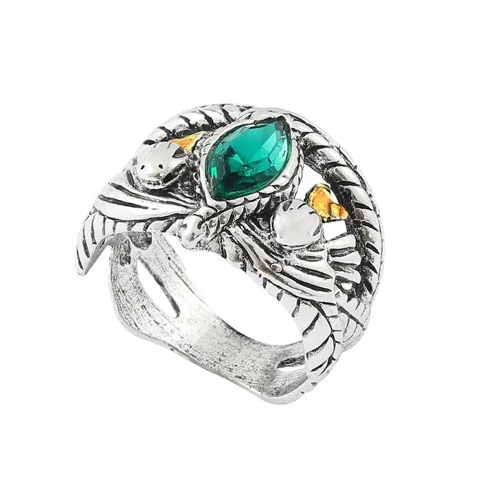 Bague du Seigneur de Barahir Aragorn Gondor Anneaux en cristal vert