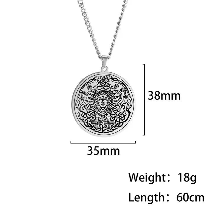 EUEAVAN Collier pendentif délicat déesse Freyja de la mythologie nordique