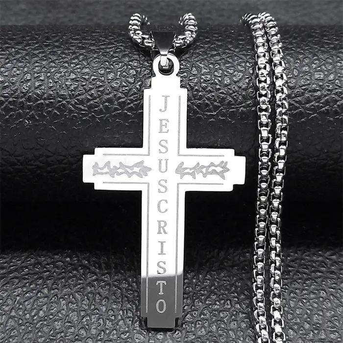 Collier chaîne croix de la Bible chrétienne
