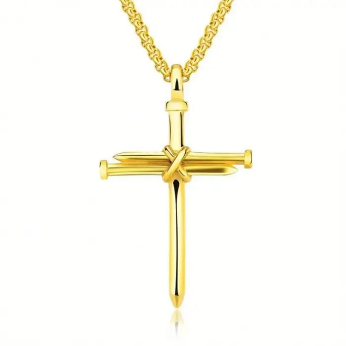 Collier croix vintage pour femmes et hommes, pendentif croix rétro tendance, chaîne de clavicule, ac