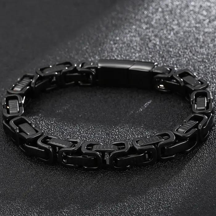 Bracelet robuste en acier inoxydable 316L avec chaîne de maillons de 8mm pour homme style rock hiphop cadeau d'anniversaire occasions spéciales
