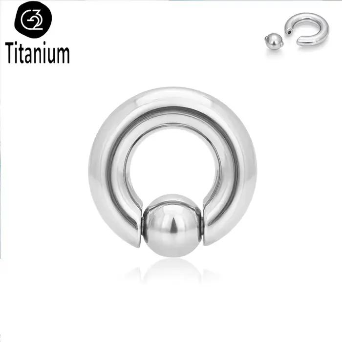 Septum Piercing bijoux F136 titane nez anneau fil interne grand calibre circulaire haltères oreille Lobe Piercing expanseur boucle d'oreille