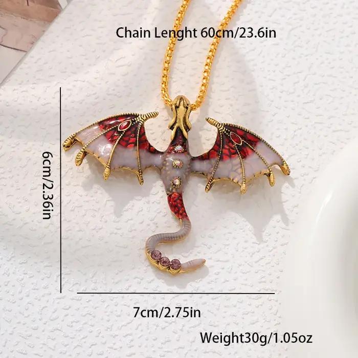 Goth Fly Dragon pendentif collier homme femme Punk