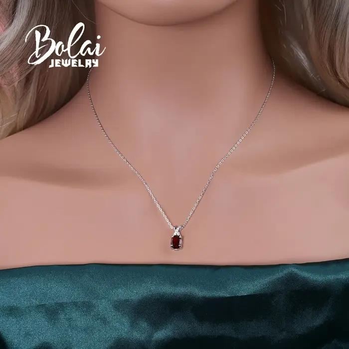 Ensemble de bijoux fins en argent S925 avec pierres précieuses grenat naturel