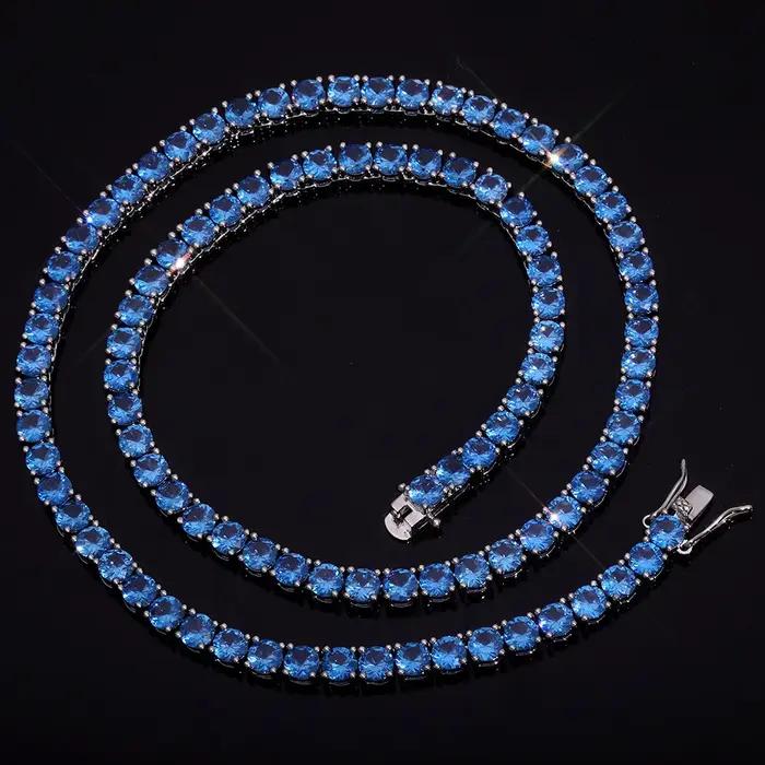 Collier de Tennis Hip Hop ESKEEM en Métal avec Pierres Brillantes pour Hommes et Femmes Occasions Spéciales Sorties Soirées