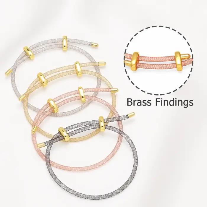 OCESRIO mode maille cristal Bracelet chaîne cuivre soie Tube