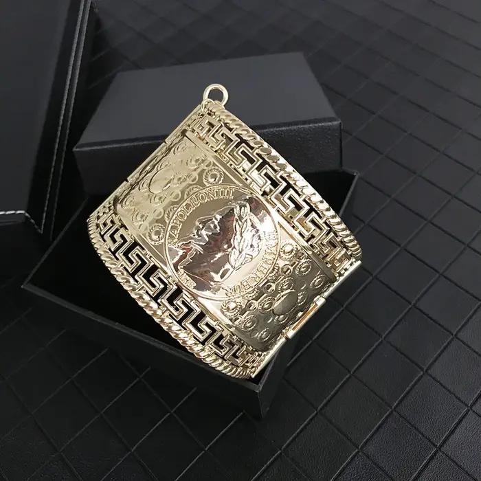 Bracelet en métal vintage français Napoléon pour homme et femme
