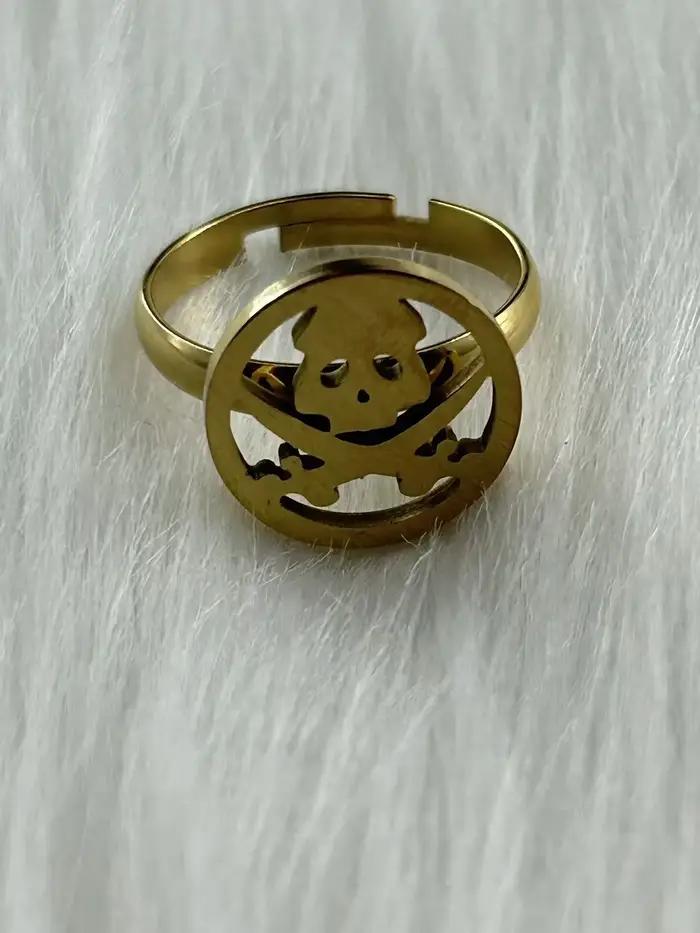Bague tête de mort pour hommes, bijoux punk personnalisés, bague rétro européenne et américaine, ven