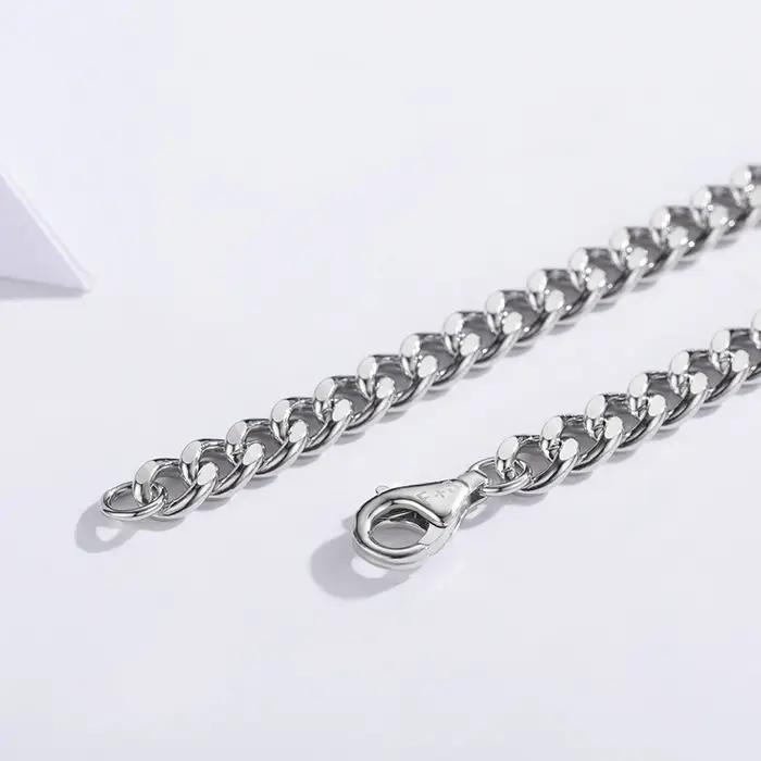 Bracelets gourmette en argent regardé 925 pour hommes et femmes