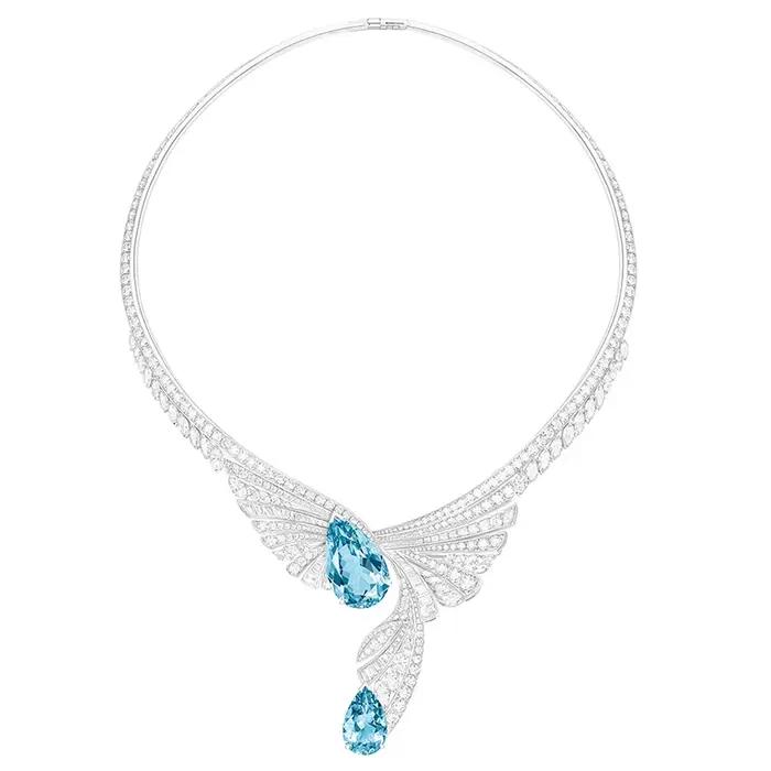 WUIHA Vintage 100% 925 argent Sterling 13 CT laboratoire saphir aigue-marine diamants à haute teneur en carbone pierres précieuses pendentif collier bijoux fins