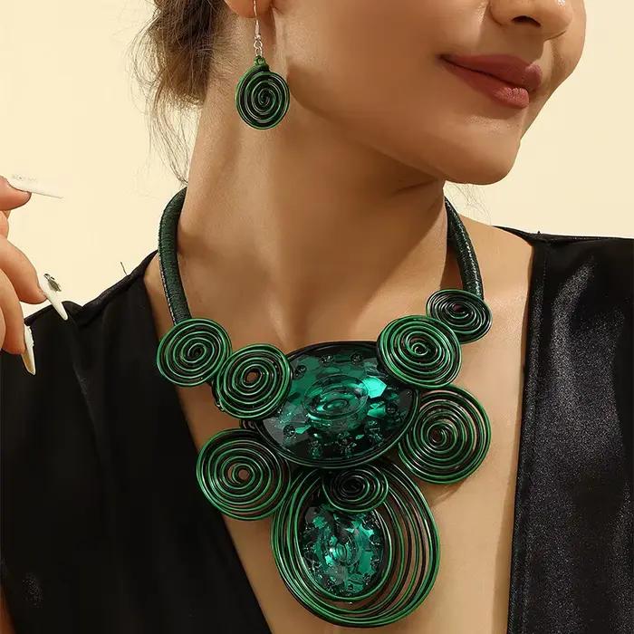 Ensemble de bijoux UDDEIN en fil d'aluminium style ethnique pour femmes occasions spéciales partys fêtes et cadeaux