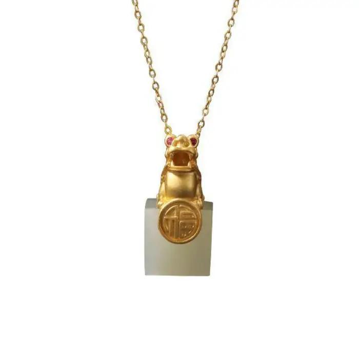 Prairie Gold Crafts-Collier pendentif Pixiu